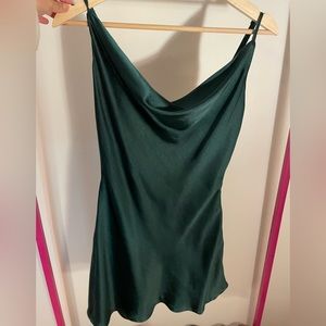 Green mini dress